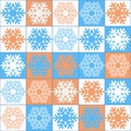 Christmas background with snowflake for invitation and congratulations, festive wrapping paper design for Christmas present