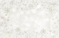 Christmas background with snowflakes frame Royalty Free Stock Photo