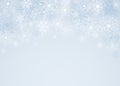 Christmas background with snowflakes. Greeting card or invitation.
