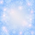 Christmas background with snowflakes and space for text. Vector Royalty Free Stock Photo