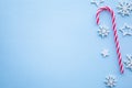 Christmas background.Snowflakes and stars blue background. Royalty Free Stock Photo