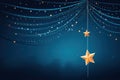 Christmas background with stars and stars. Vector illustration. Generative AI Royalty Free Stock Photo
