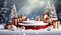 christmas background with step