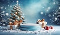 christmas background with step