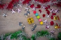 Christmas background, top view Royalty Free Stock Photo