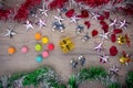 Christmas background, top view Royalty Free Stock Photo