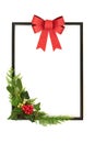 Christmas Background Traditional Winter Greenery Frame Royalty Free Stock Photo