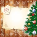Christmas background with tree and copy space Royalty Free Stock Photo