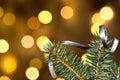 Christmas background with twig Royalty Free Stock Photo