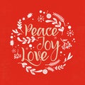 Christmas Background with Typography, Lettering
