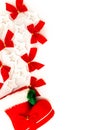 Christmas background on white isolate Royalty Free Stock Photo