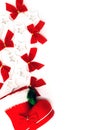 Christmas background on white isolate Royalty Free Stock Photo