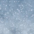 Christmas background. Winter sky, snowflakes and stars Royalty Free Stock Photo