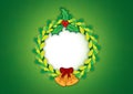 Christmas background wreath and mistletoes wallpaper for messages