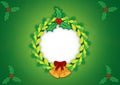 Christmas background wreath and mistletoes wallpaper for messages