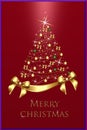 Christmas backround with Christmas tree and a blue and purple frame