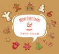 Christmas bakery gingerbread cookies Royalty Free Stock Photo