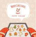 Christmas bakery gingerbread cookies Royalty Free Stock Photo