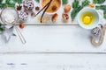 Christmas baking background Royalty Free Stock Photo