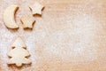 Christmas baking cookies abstract food background