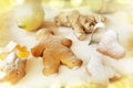 Christmas Baking: Sweet gingerbread with ingredients Royalty Free Stock Photo