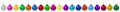Christmas ball balls baubles decoration banner colorful in a row isolated on white
