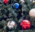 Christmas ball balls and lights Royalty Free Stock Photo