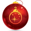 christmas ball button. Vector illustration decorative design