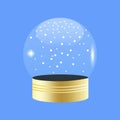 Christmas ball. Christmas background. Blue background. Holiday winter design. Vector illustration. Stock image. Royalty Free Stock Photo