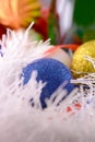 Christmas ball close up, new year decorations Royalty Free Stock Photo