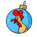 Christmas ball emblem cartoon
