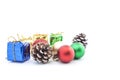 Christmas Ball Decoration.Holiday Decoration lsolated on White B