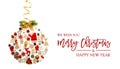 Christmas Ball, Decoration And Ornament, Merry Christmas, Isolated Background