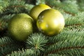 Christmas ball handing on a tree. Royalty Free Stock Photo