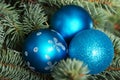 Christmas ball handing on a tree. Royalty Free Stock Photo