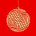 Christmas ball icon. Vector illustration Royalty Free Stock Photo