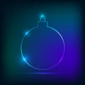 Christmas ball neon style Royalty Free Stock Photo