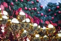 Christmas ball ornaments decoration. Winter holydays