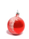 Christmas ball over white Royalty Free Stock Photo