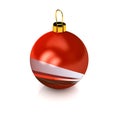 Christmas ball over white Royalty Free Stock Photo