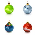 Christmas ball over white Royalty Free Stock Photo