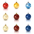 Christmas ball over white Royalty Free Stock Photo