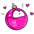 Christmas ball pink glamor ornament cartoon