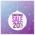 Christmas ball Sale Flyers purple colors, can be used as poster or banner