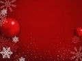 Christmas ball and snow background Royalty Free Stock Photo