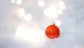 Christmas ball on snow. Royalty Free Stock Photo