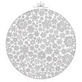 Christmas ball from snowflakes for a card vector. Pattern for co Royalty Free Stock Photo