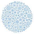 Christmas ball from snowflakes for a card vector. Pattern for co Royalty Free Stock Photo