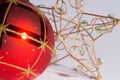 Christmas ball with star - weinachtskugel mit stern Royalty Free Stock Photo