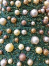 Christmas balls abstract background. Beautiful and colorful holiday decorations with globes on a Christmas tree Royalty Free Stock Photo